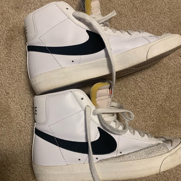 Nike Shoes - Nike Women's White and Black High-Top Sneakers